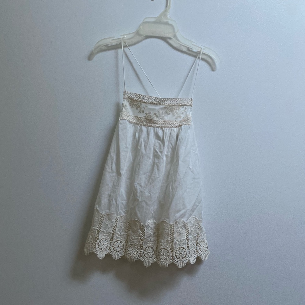 Zara Embroidered Sheer Tank Top